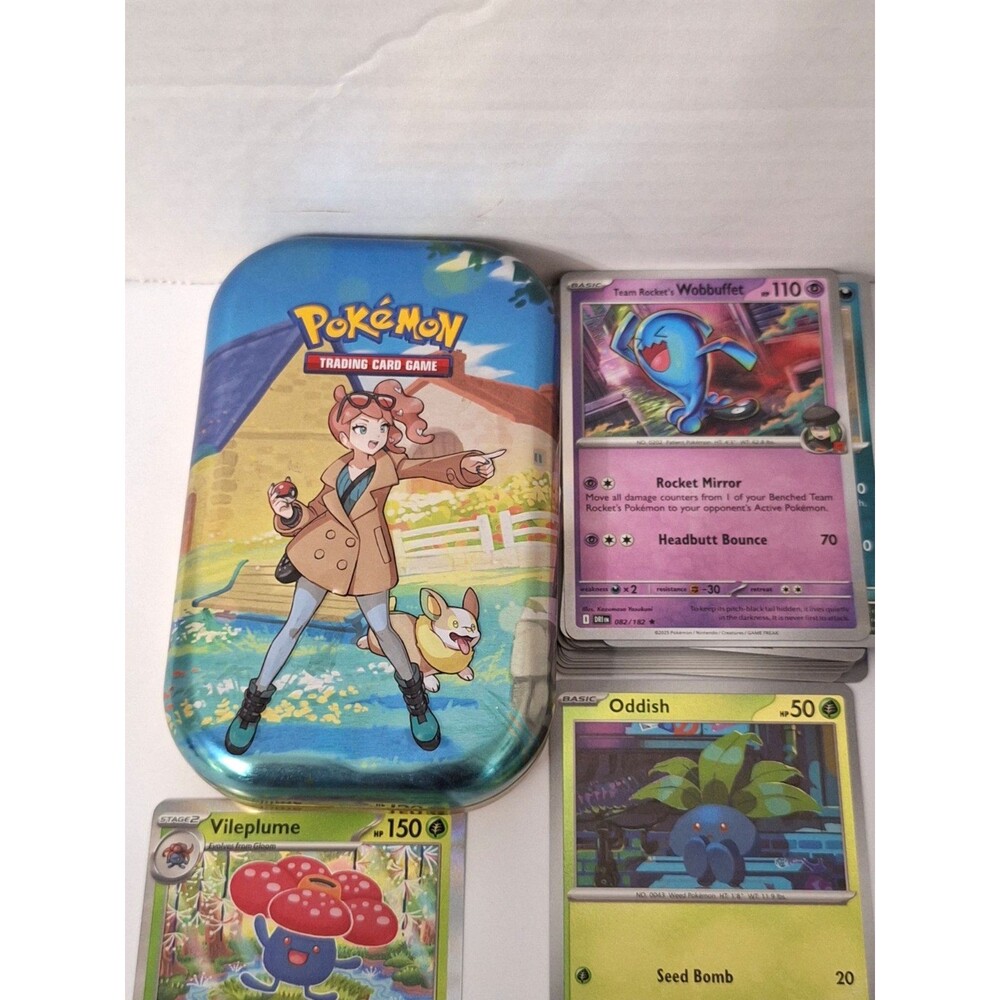 Pokémon Card Trades Assorted Lot of 25 with Tin Can Box 2025-2026 Collectible's